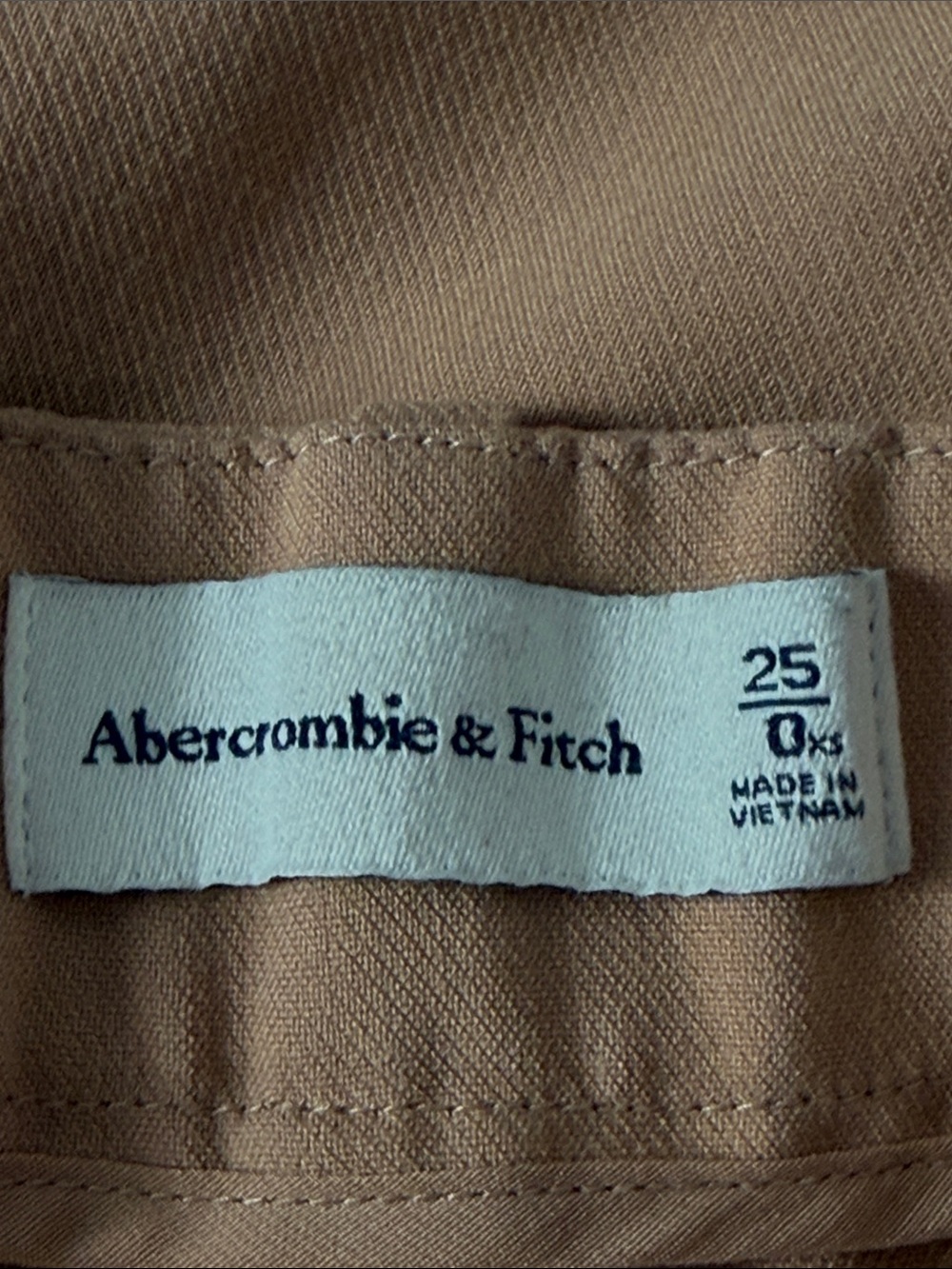 Abercrombie & Fitch Sloane Wide Leg Pants High Rise Tan Size 0XS - Picture 7 of 8